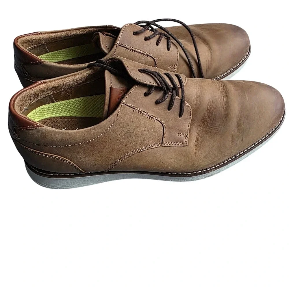 Florsheim Launch Leather Oxford Sneaker Dress Shoes Brown Lace Up Men's‎ 10.5 W